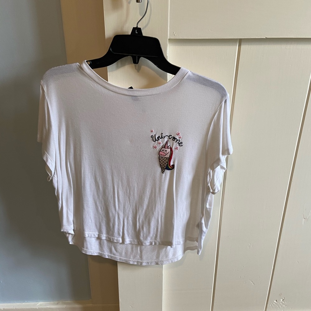 cute unicone crop top